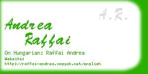 andrea raffai business card